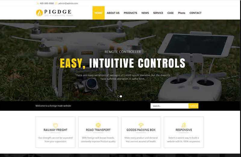 (自适应手机端)响应式HTML5五金电子产品外贸网站源码 五金电器出口英文外贸类网站pbootcms模板